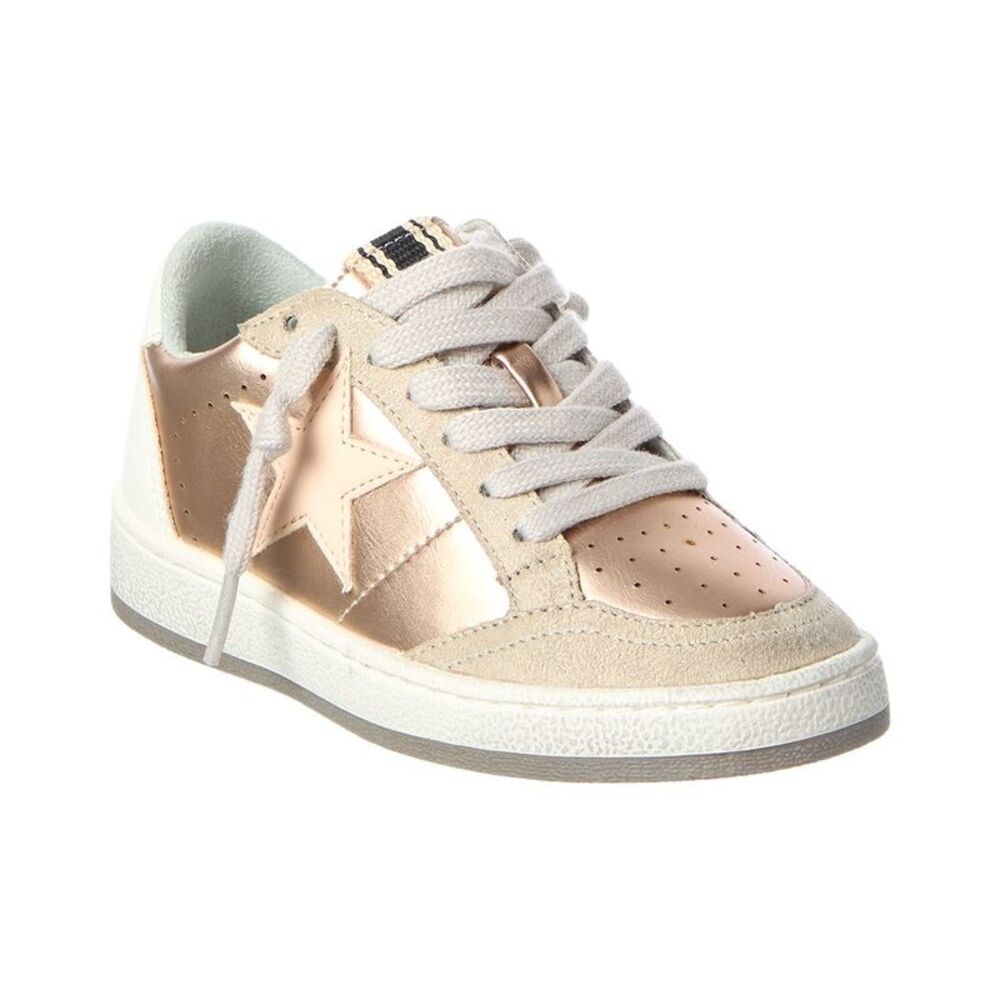 Shushop Paz Leather-Trim Sneaker, Pink